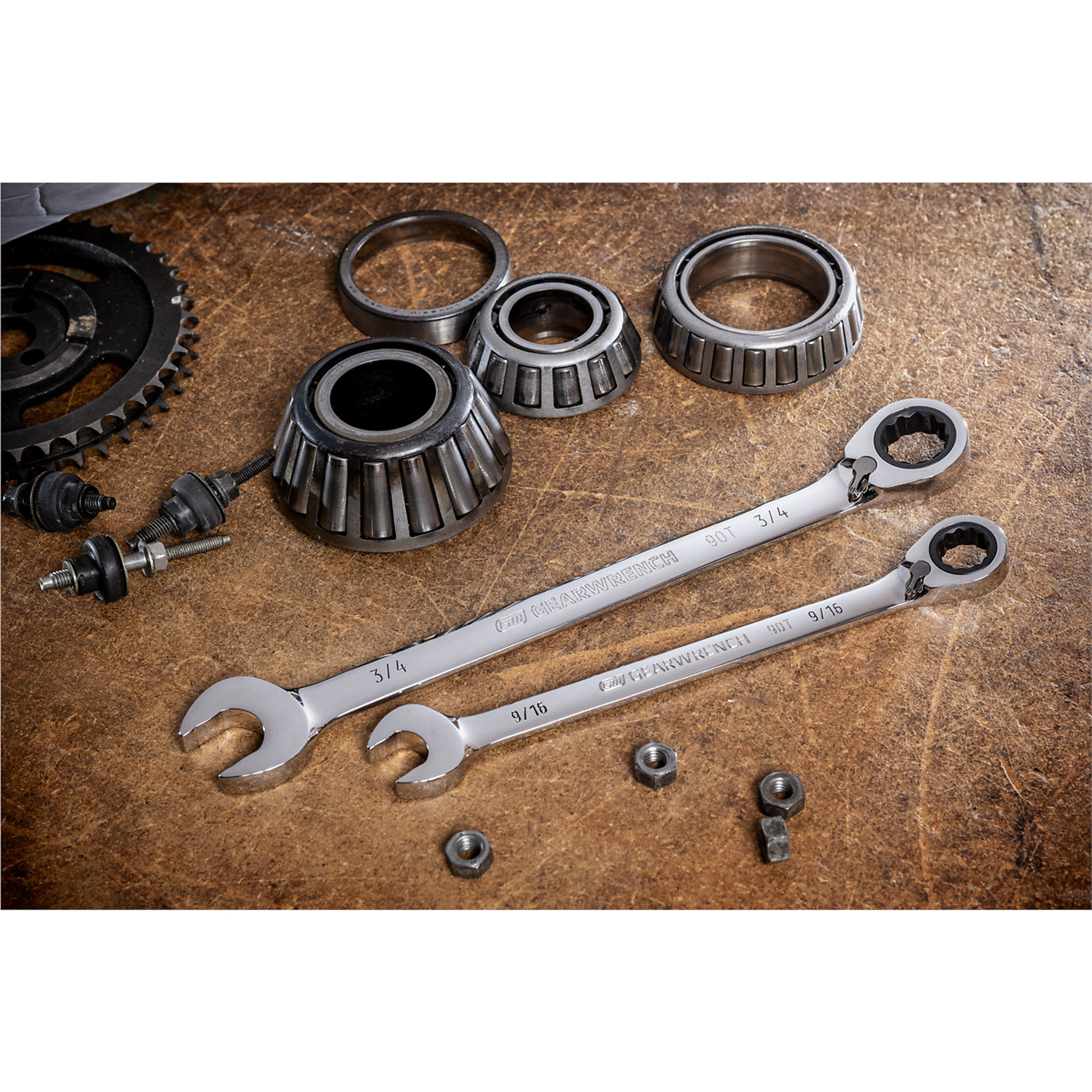 GearWrench 14-Piece SAE Reversible Ratcheting Wrench Set — 90-Tooth, 12-Point, 15° Offset, Model# KDT86660